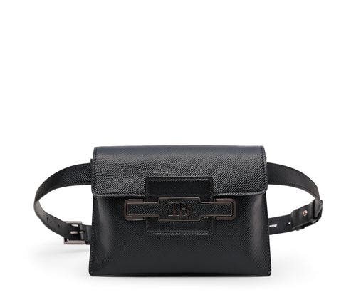 Tiannia Barnes Diamond Belt Bag In Black
