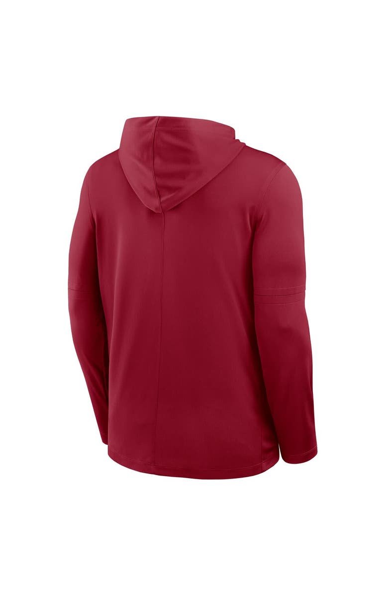 Nike Men's Nike Cardinal Arkansas Razorbacks 2025 Sideline Dri-FIT Long Sleeve Hoodie T-Shirt, Alternate, color, Cardinal