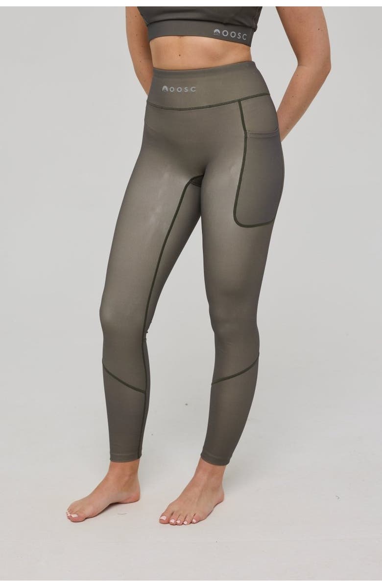 OOSC Infinite High Waisted Leggings - Khaki, Main, color, Khaki