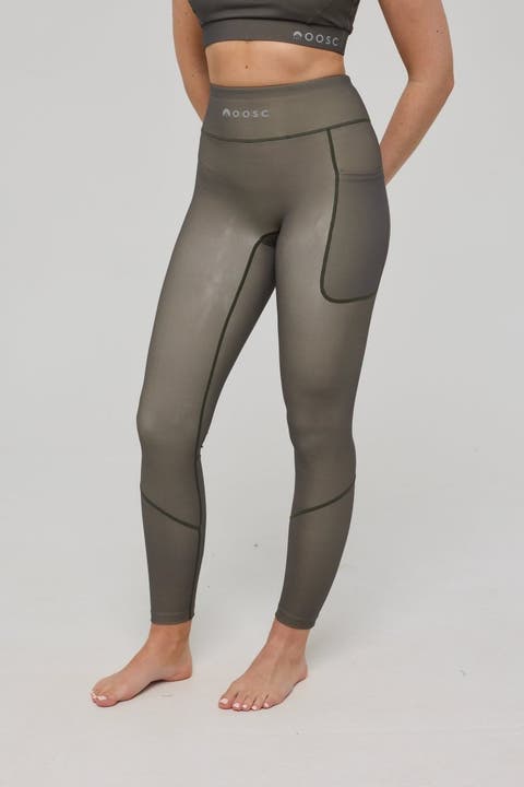 Infinite High Waisted Leggings - Khaki