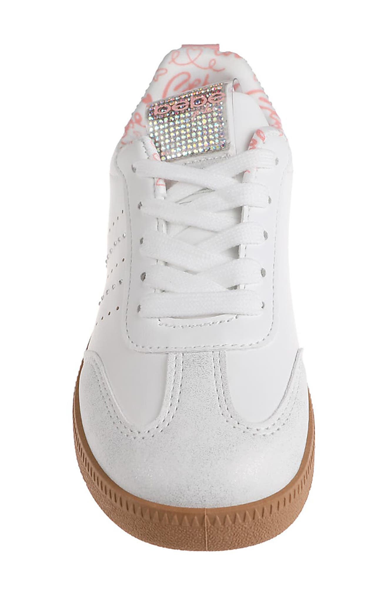 bebe Kids' Rhinestone Sneaker, Alternate, color, 