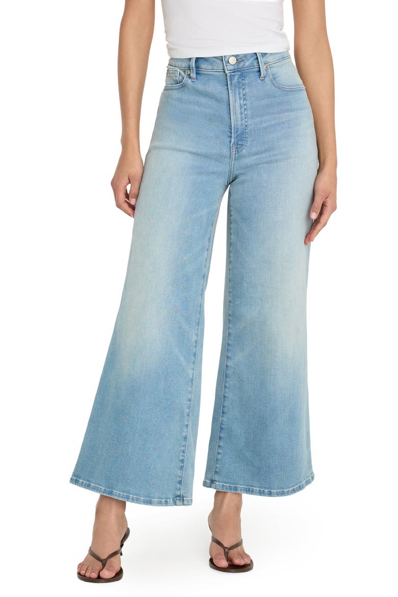 Soft-Tech Good Waist Crop Palazzo Jeans, Main, color, INDIGO1225
