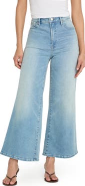 Good American Soft-Tech Good Waist Crop Palazzo Jeans