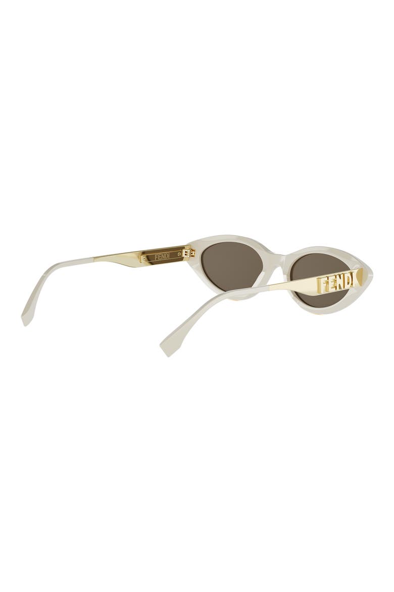 Fendigraphy 51mm Cat Eye Sunglasses, Alternate, color, IVORY / BROWN