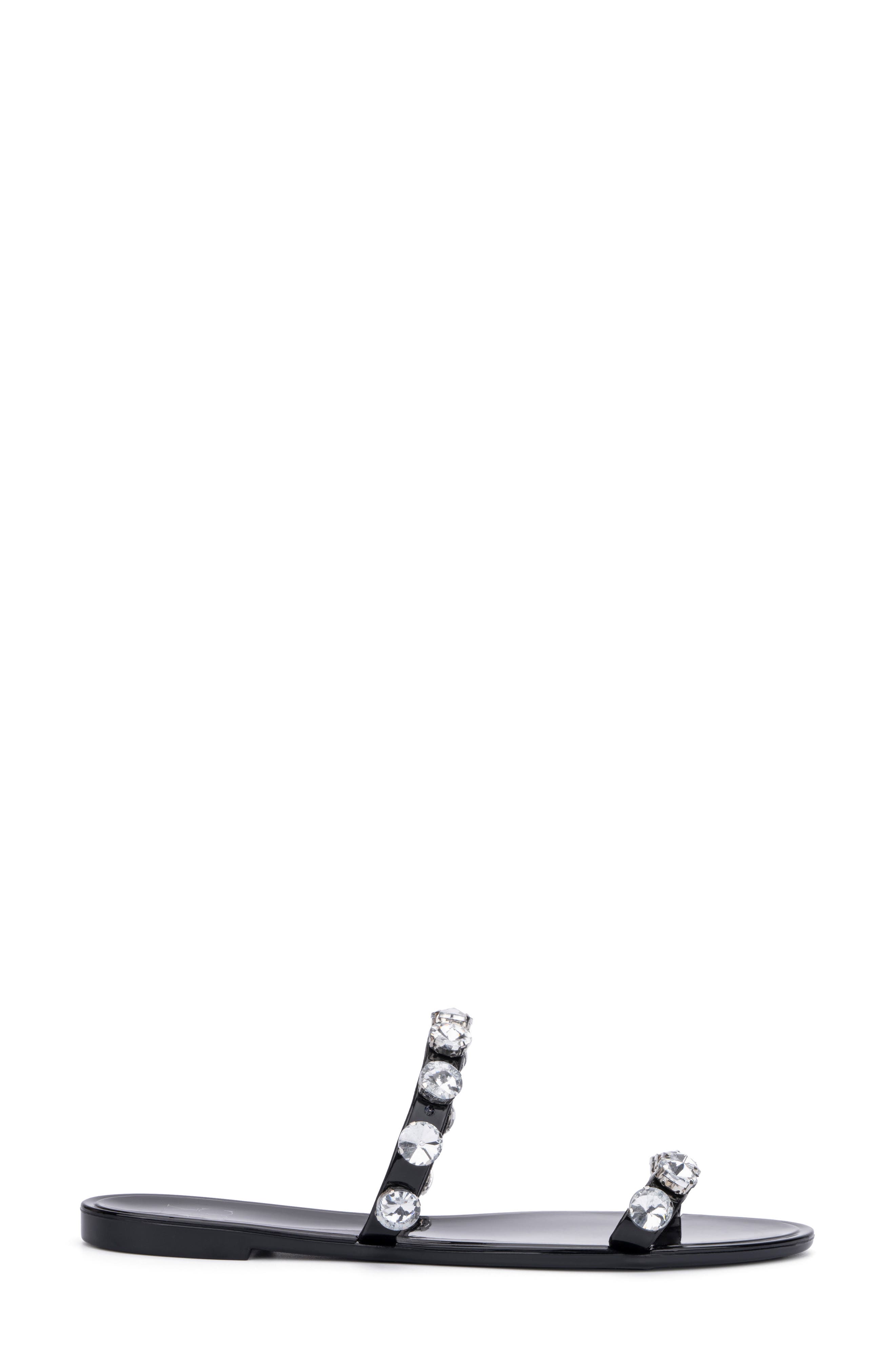 NEW YORK AND COMPANY Chava Rhinestone Jelly Sandal, Alternate, color, 