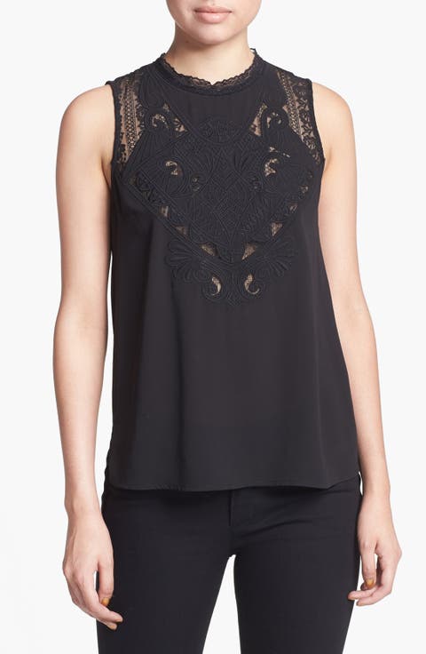 ASTR High Neck Lace Blouse