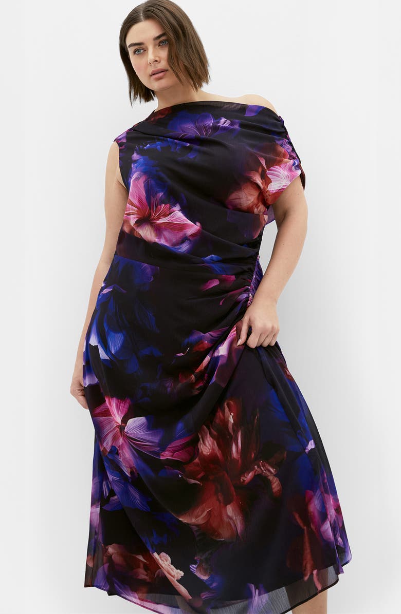 City Chic Vivid Floral Maxi Dress, Alternate, color, Vivid Floral