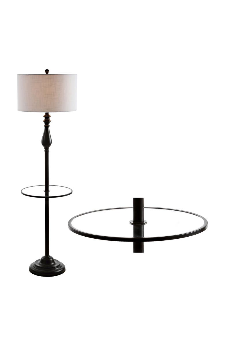 JONATHAN Y Laine 60" Metal/Glass LED Side Table and Floor Lamp, Oil Rubbed Bronze, Main, color, Oil Rubbed Bronze