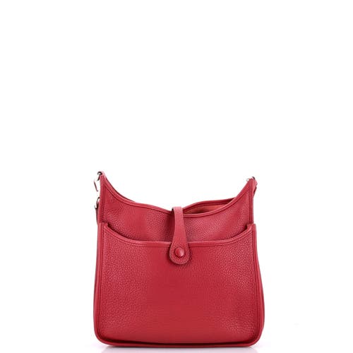 Pre-owned Hermes Hermes Evelyne Bag Gen Iii Clemence Pm In Red