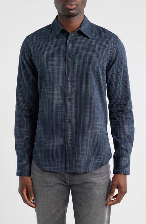 Tomlin Crosshatch Cotton Button-Up Shirt
