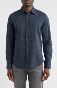 rag & bone Tomlin Crosshatch Cotton Button-Up Shirt
