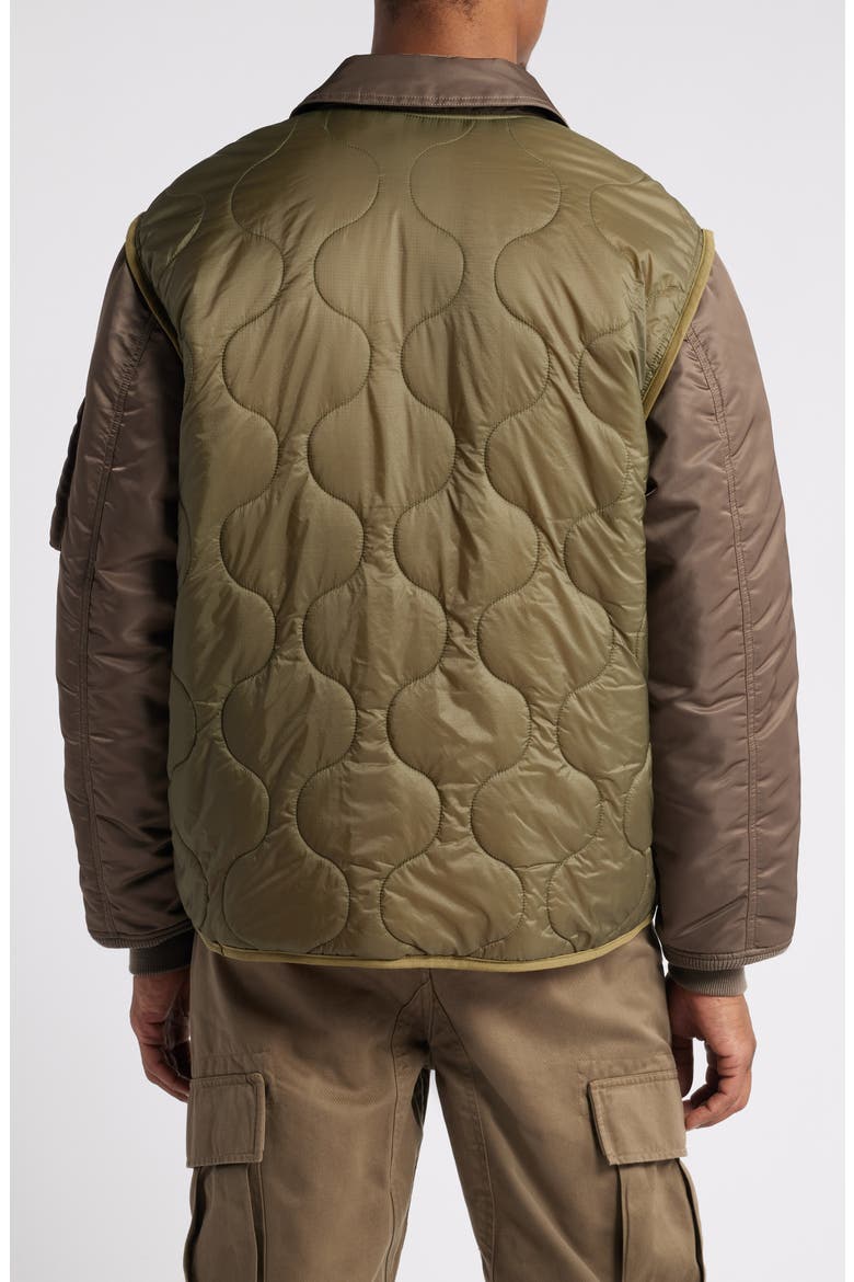 Quilted Mixed Media Ripstop Utility Jacket, Alternate, color, COYOTE BROWN