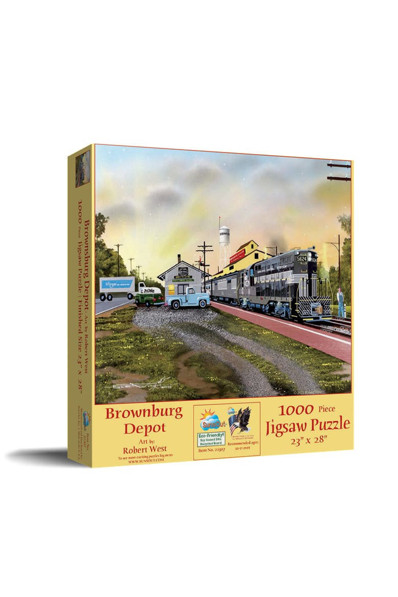 Brownsburg Depot 1000 piece Jigsaw Puzzle for Adults, Main, color, Multicolor