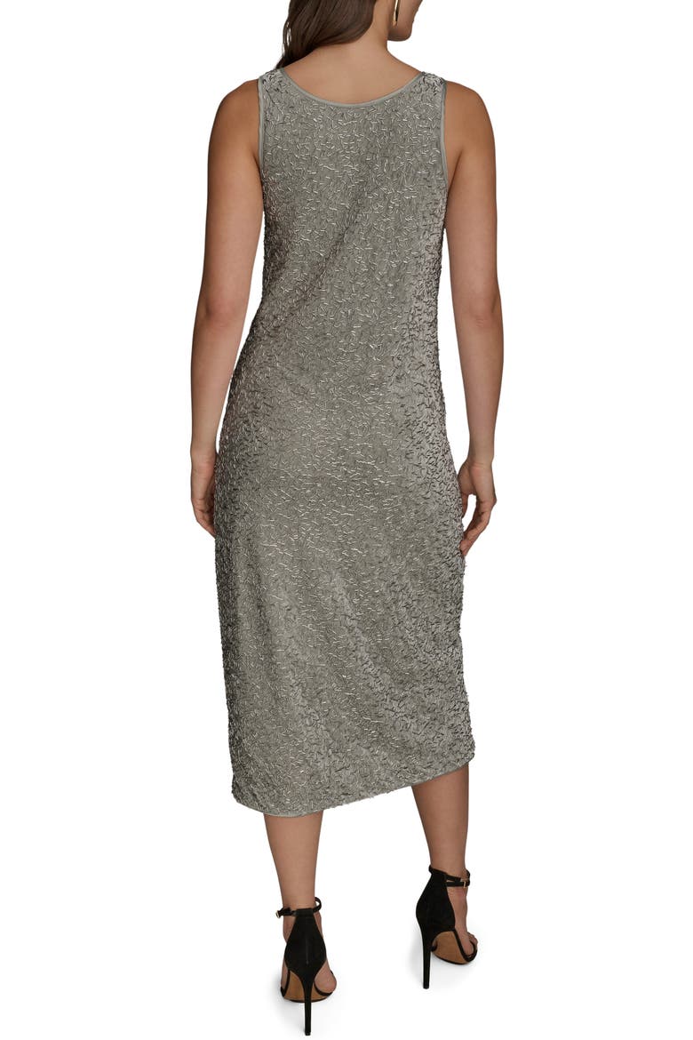 Beaded Sleeveless Midi Dress, Alternate, color, WEATHERED SAGE