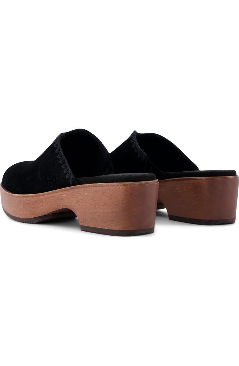 TOMS Addison Suede Clog, Alternate, color, Black