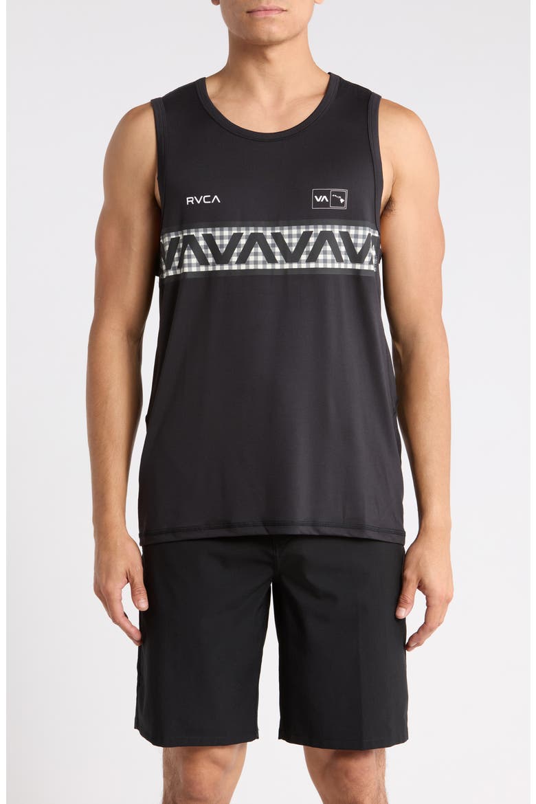 Hawaii Sport Vent Graphic Tank, Main, color, BLACK WHITE