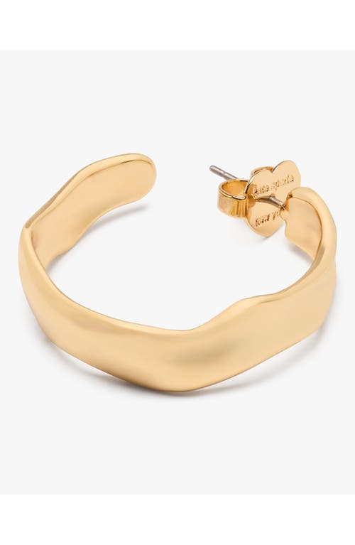 Kate Spade New York Molten Huggie Hoop Earrings In Gold Tone In Gold