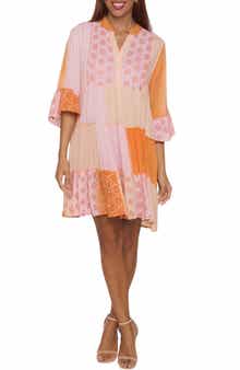 RANEES Patchwork Print Tiered Dress