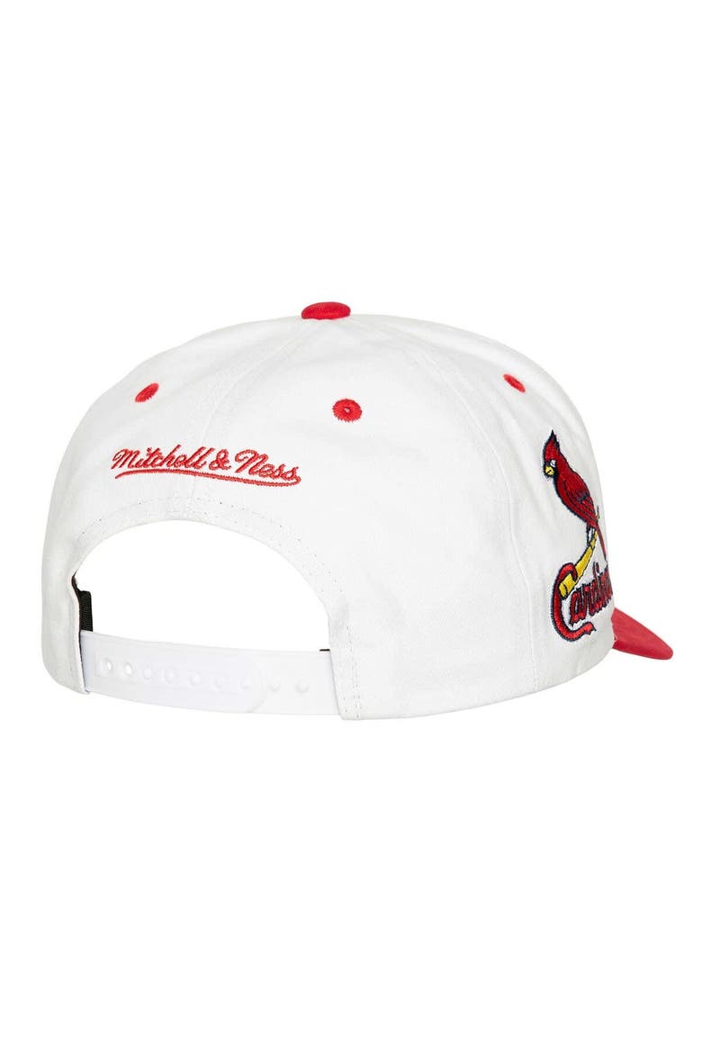 Men's Mitchell & Ness White St. Louis Cardinals Cooperstown Collection Tail Sweep Pro Snapback Hat, Alternate, color, White
