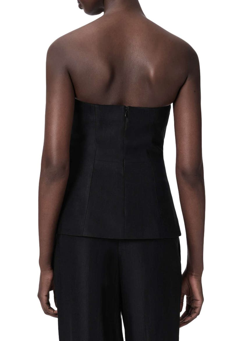 Charley Strapless Top, Alternate, color, BLACK