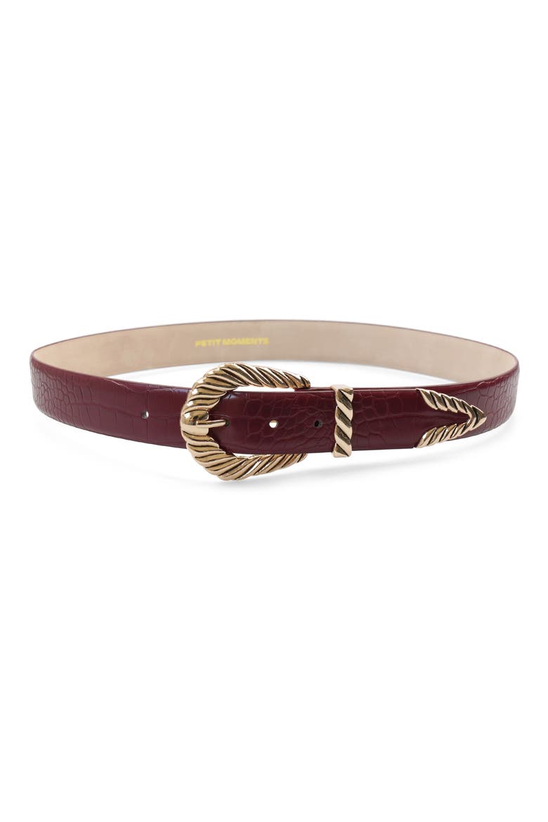 Modern Rodeo Belt, Main, color, BURGUNDY/ GOLD