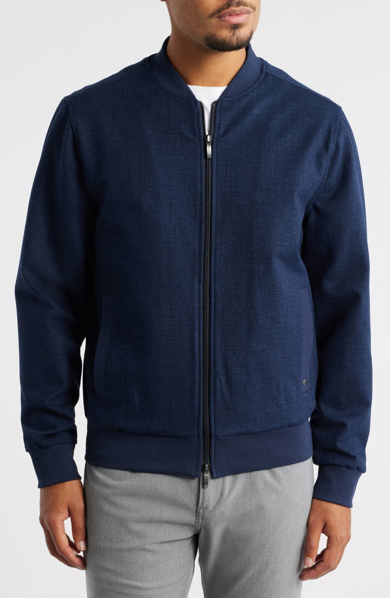 Robert Barakett Henrik Lightweight Baseball Jacket, Alternate, color, Navy