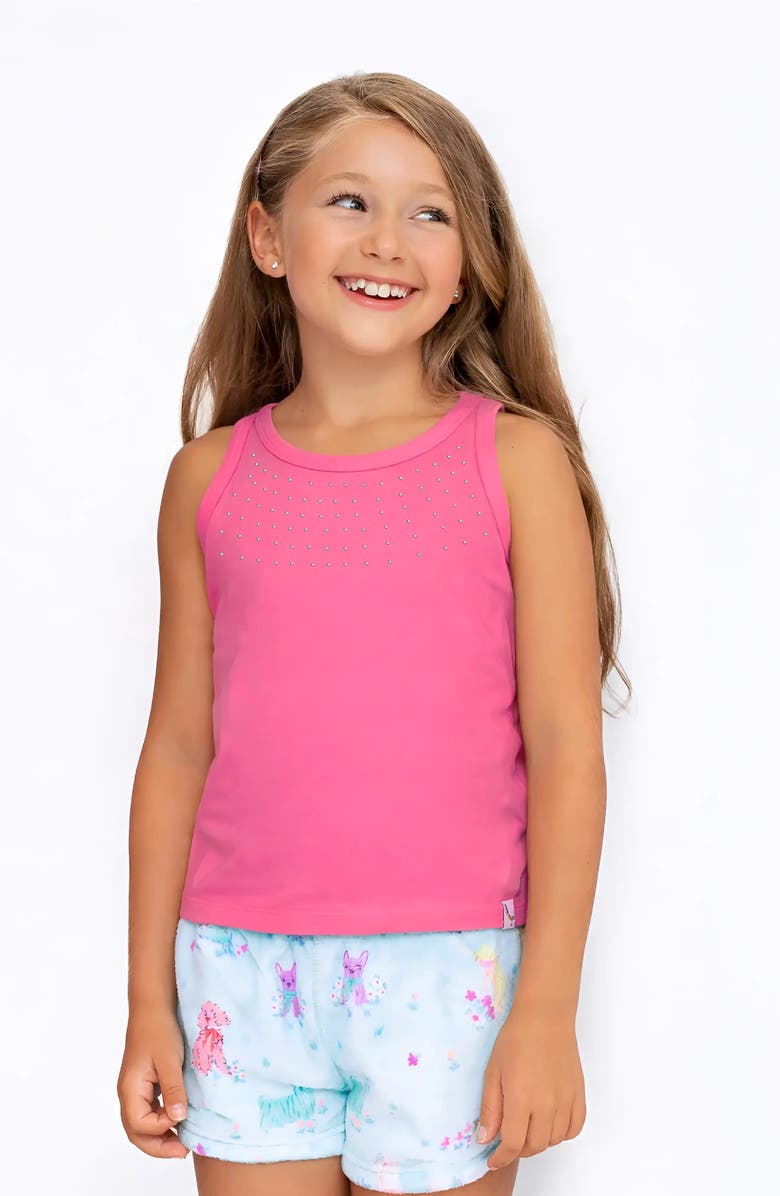 Preppy Goose Rhinestone Tank Top, Alternate, color, Fuschia