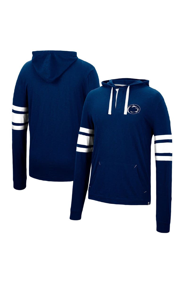 COLOSSEUM Men's Colosseum Navy Penn State Nittany Lions Lebowski Hoodie Long Sleeve T-Shirt, Main, color, 