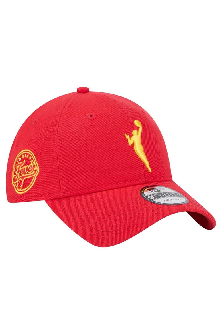 Men's New Era Red Indiana Fever 9TWENTY Adjustable Hat, Main, color, Red