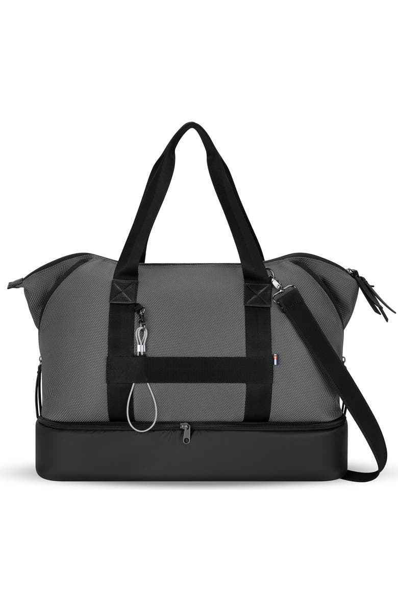 Sherpani Boston Anti-Theft Carry-On Tote for Women with Removable Shoe Compartment, Main, color, Granite