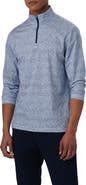 Bugatchi OoohCotton® Print Quarter Zip Pullover