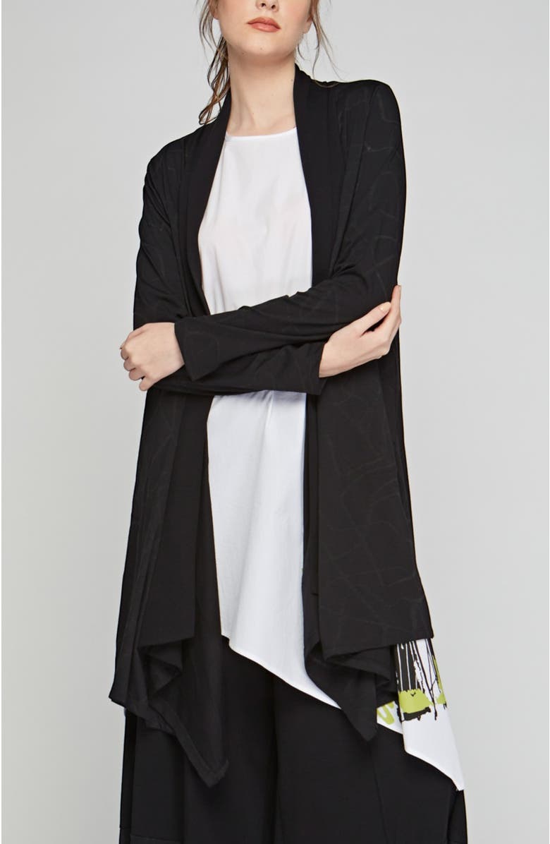 LUUKAA Axel Devore Cotton Jersey Duster, Main, color, Black