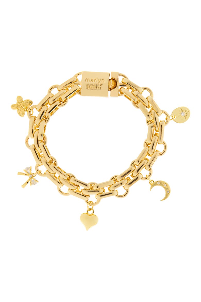 Nikki Charm Bracelet, Main, color, GOLD
