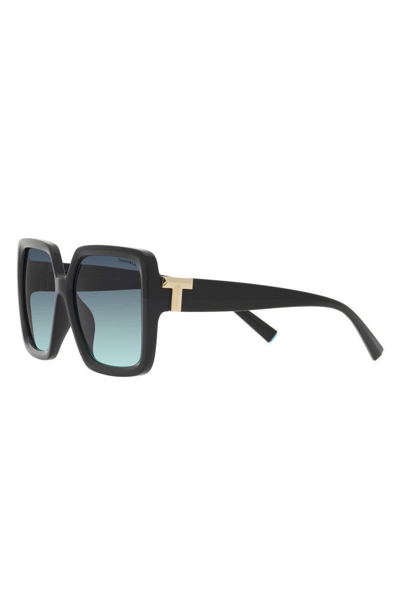 Tiffany & Co. 58mm Gradient Square Sunglasses, Alternate, color, Black