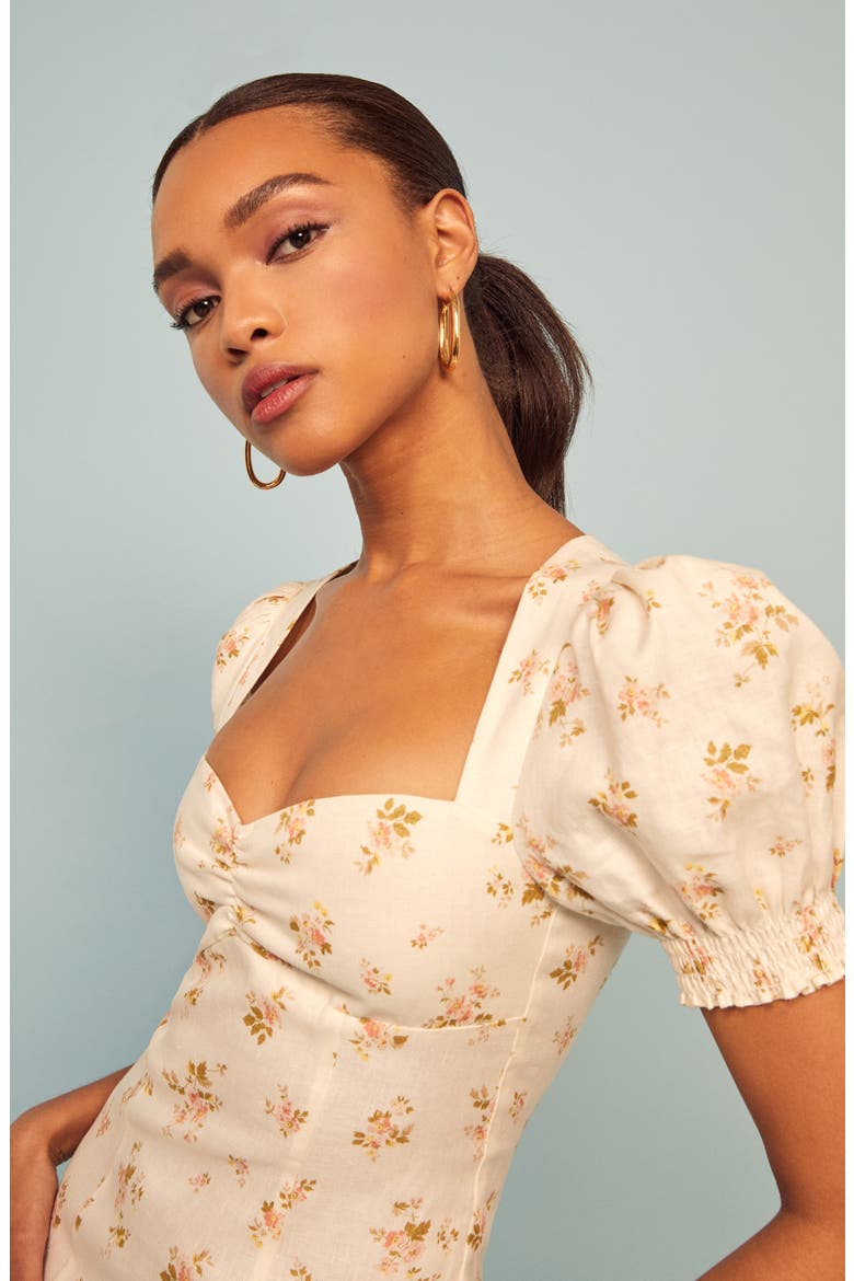 Gina Linen Minidress, Alternate, color, MILDRED