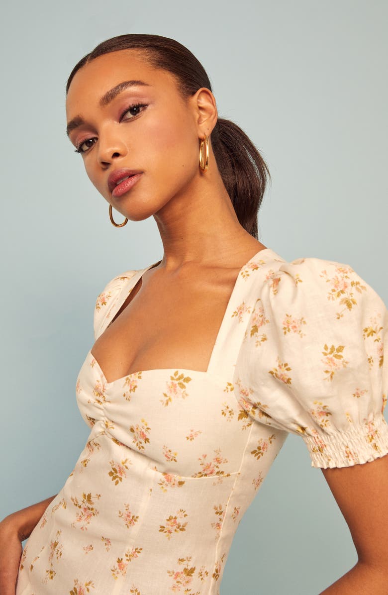 Reformation Gina Linen Minidress, Alternate, color, 