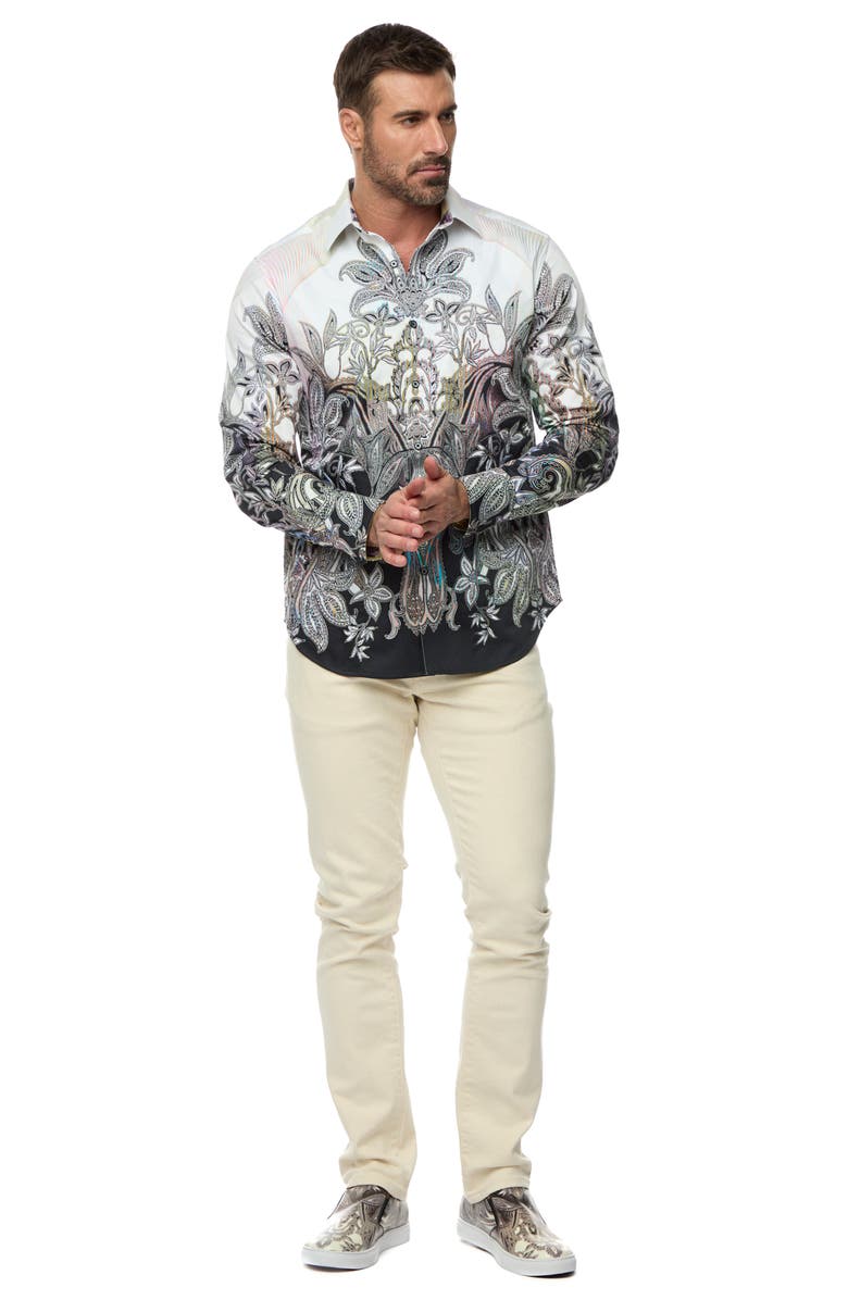 Robert Graham Kinkade Classic Fit Paisley Print Cotton Button-Up Shirt, Alternate, color, 