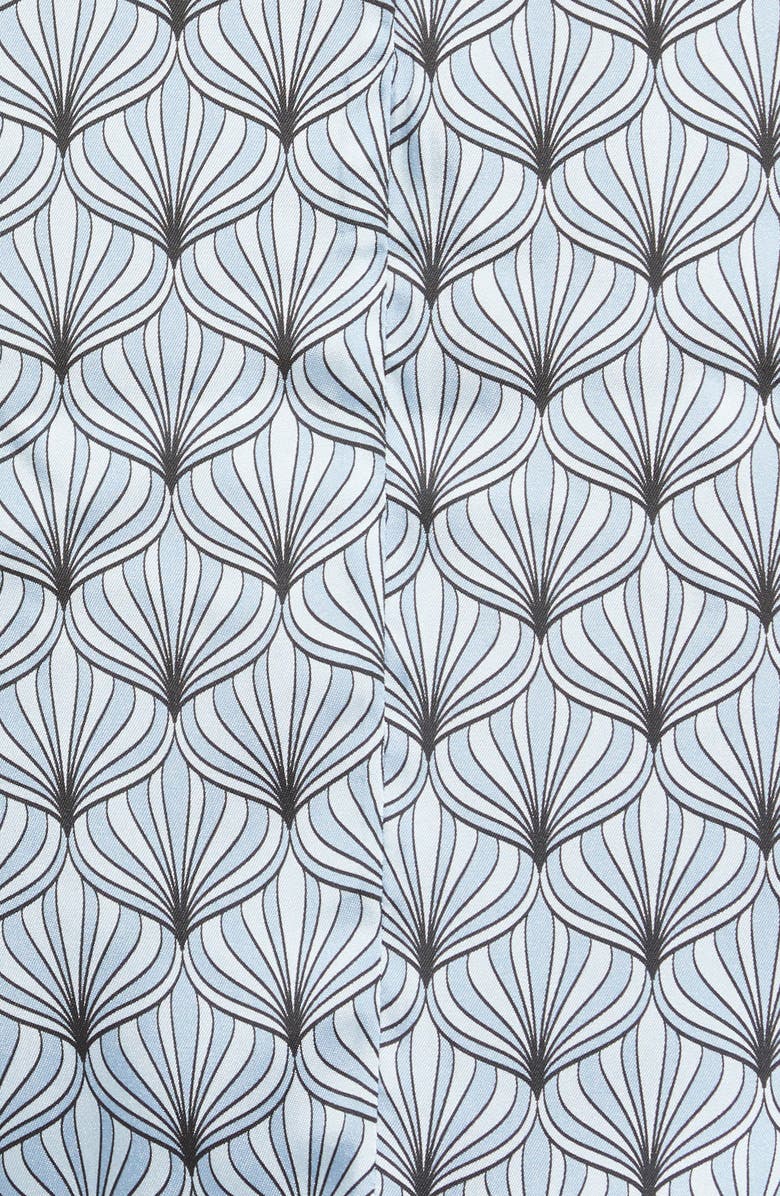 River Island Geo Print Feather Cuff Top, Alternate, color,