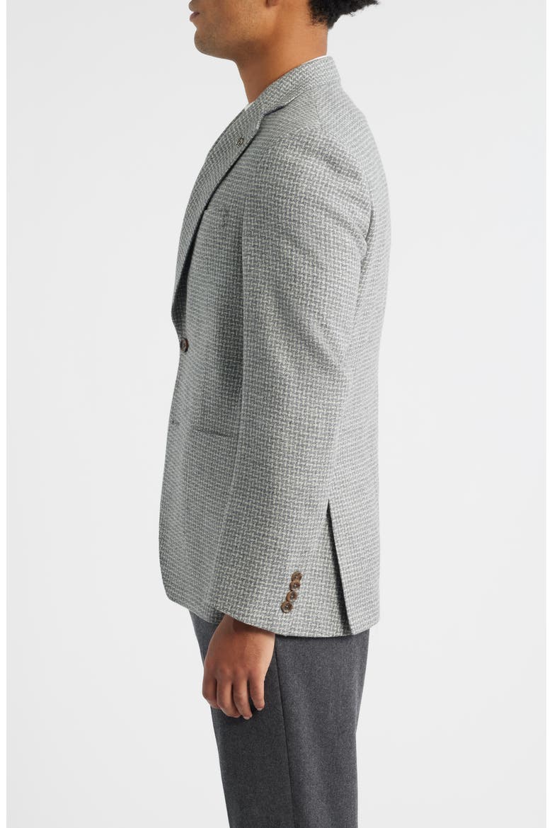 Myles Unconstructed Basketweave Wool & Silk Blend Sport Coat, Alternate, color, LIGHT GREY