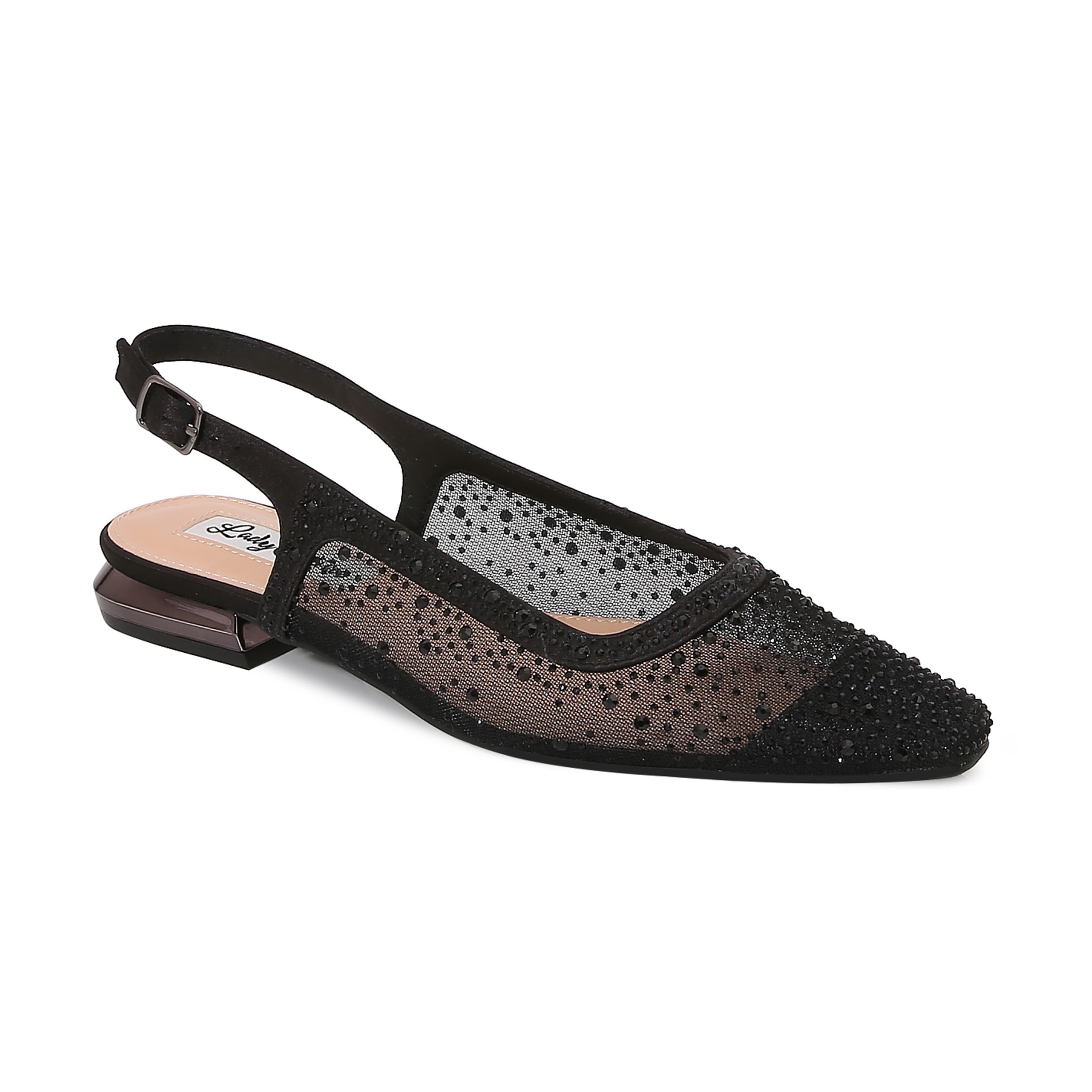 LADY COUTURE Rhinestone Mesh Flat, Main, color, 