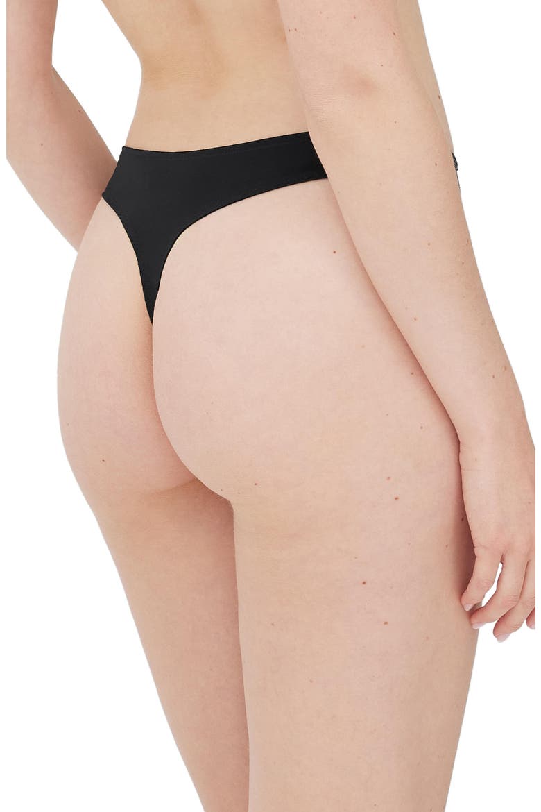 Minx Lace Thong, Alternate, color, Black