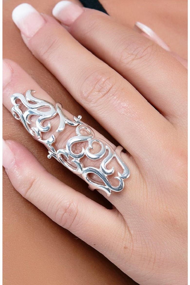 Elements Armour Statement Ring in 925 Sterling Silver, Alternate, color, Sterling Silver