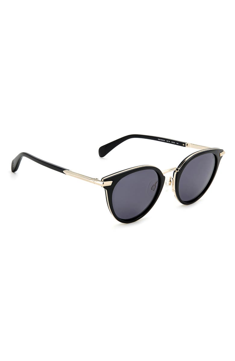 rag & bone 53mm Round Sunglasses, Alternate, color, 