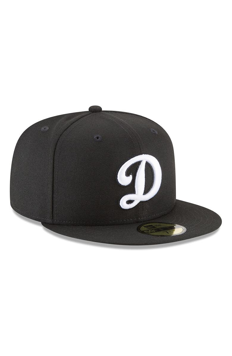 New Era Men's New Era Black Los Angeles Dodgers 59FIFTY Fitted Hat, Alternate, color, Black