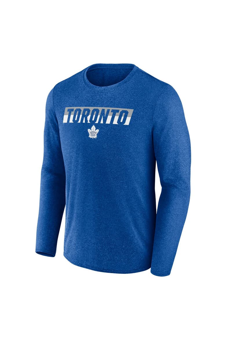 Men's Fanatics Heather Blue Toronto Maple Leafs Transition Long Sleeve T-Shirt, Alternate, color, Heather Blue