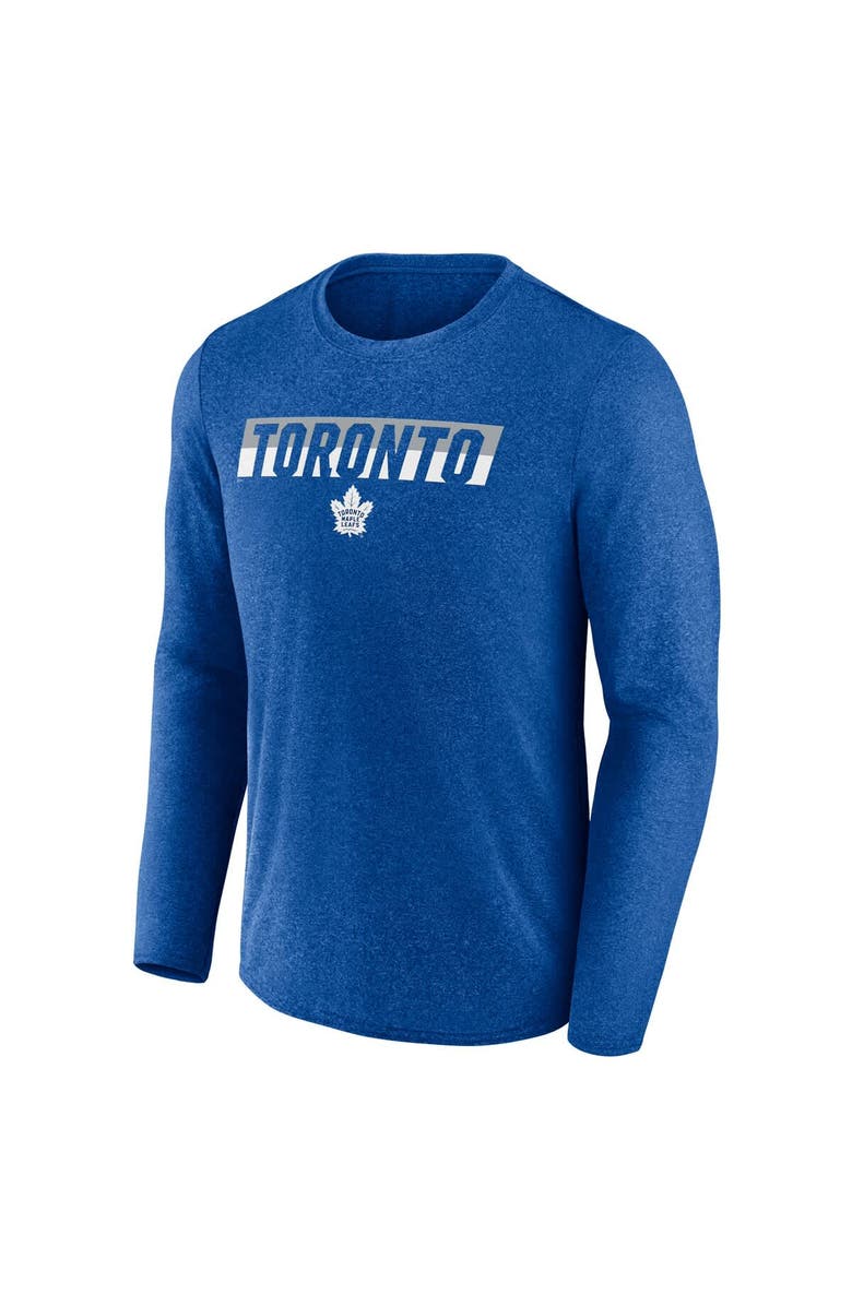 FANATICS Men's Fanatics Heather Blue Toronto Maple Leafs Transition Long Sleeve T-Shirt, Alternate, color, Heather Blue