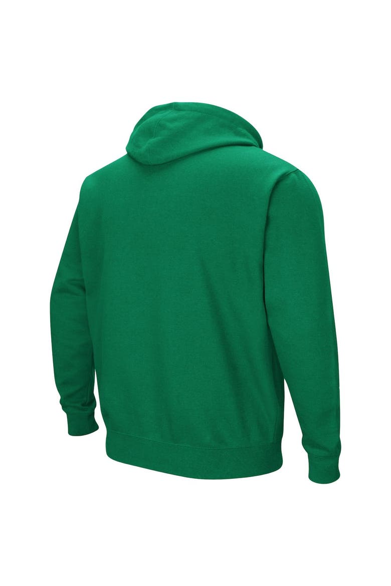 Men's Colosseum Kelly Green Marshall Thundering Herd Arch and Logo Pullover Hoodie, Alternate, color, Kelly Green