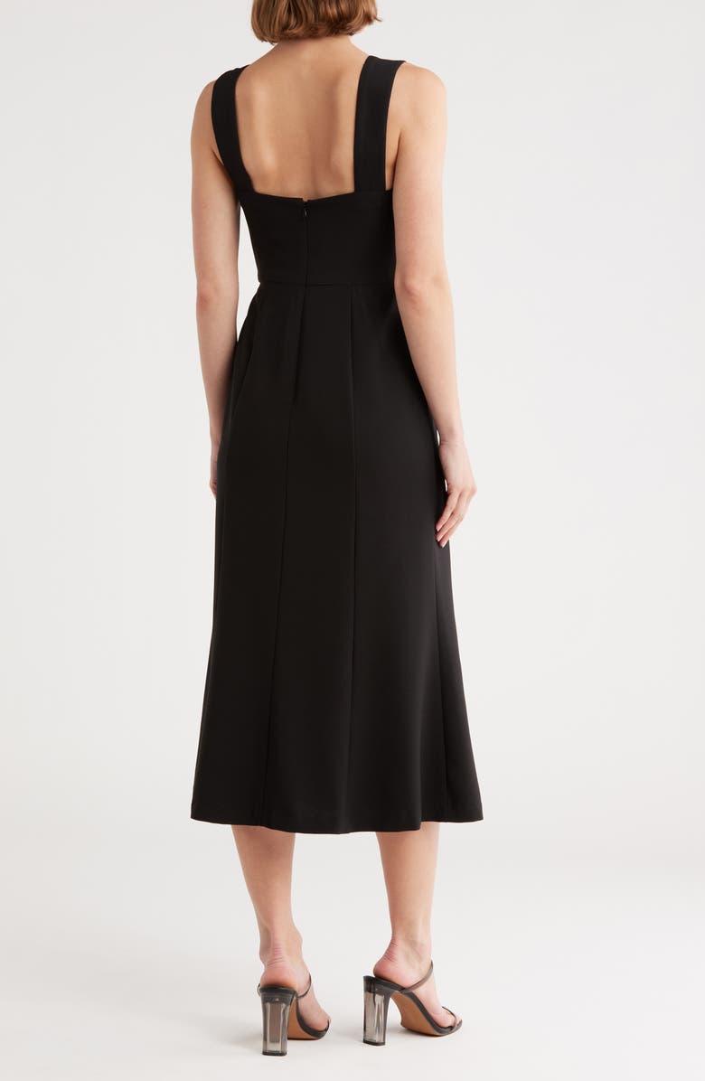 Hutch Bustier Midi Dress, Alternate, color, Black