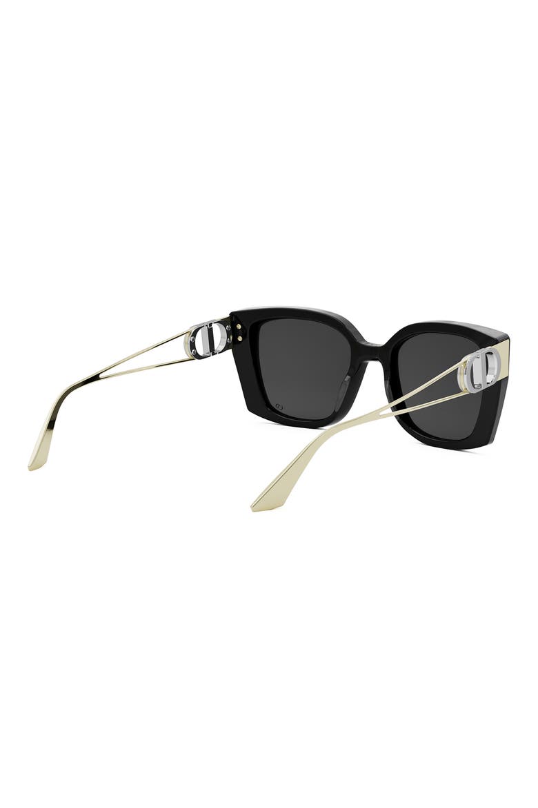 30Montaigne S13I 53mm Square Sunglasses, Alternate, color, SHINY BLACK / SMOKE
