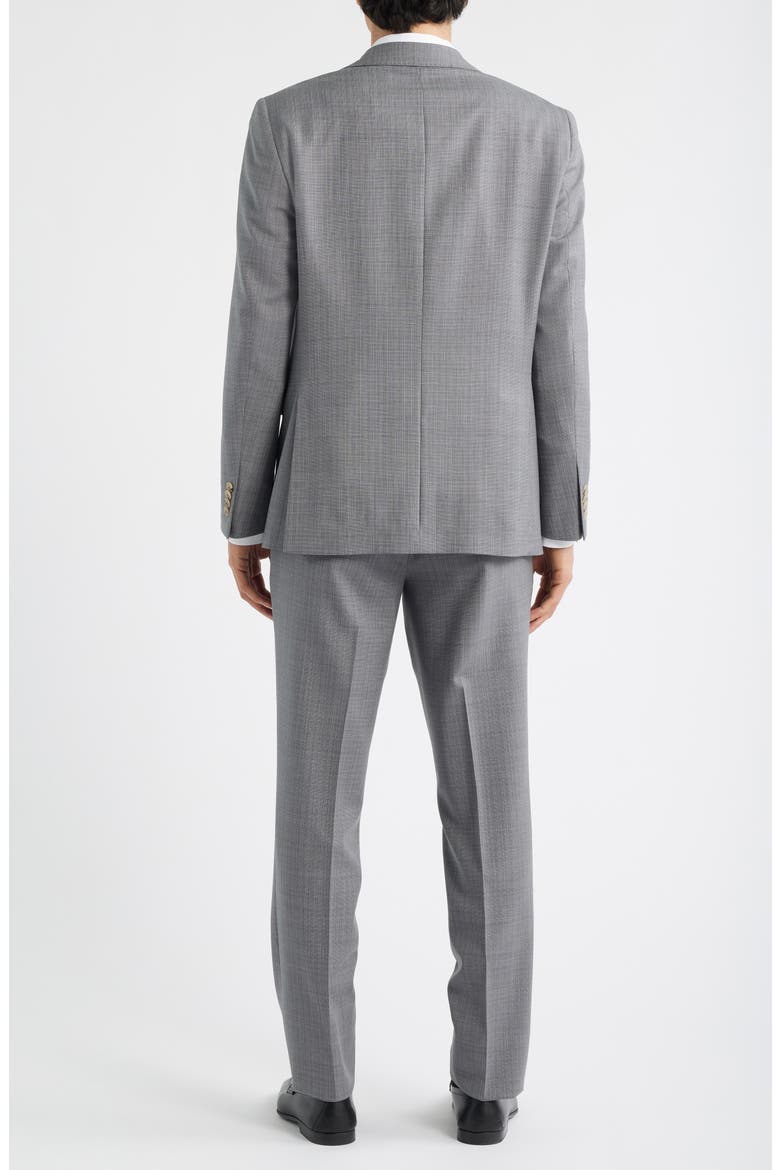 Exprit Dark Light Grey Mélange Wool Suit, Alternate, color, GREY